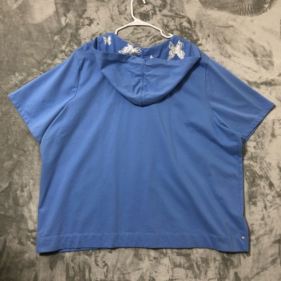 Liz & Me Sport Women Hoodie Size 3X Plus Size Blue Snap Buttons - Picture 5 of 12